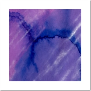 Pink purple watercolor heart shape art Posters and Art